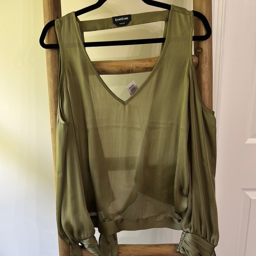 Bebe Olive Green Women's Top